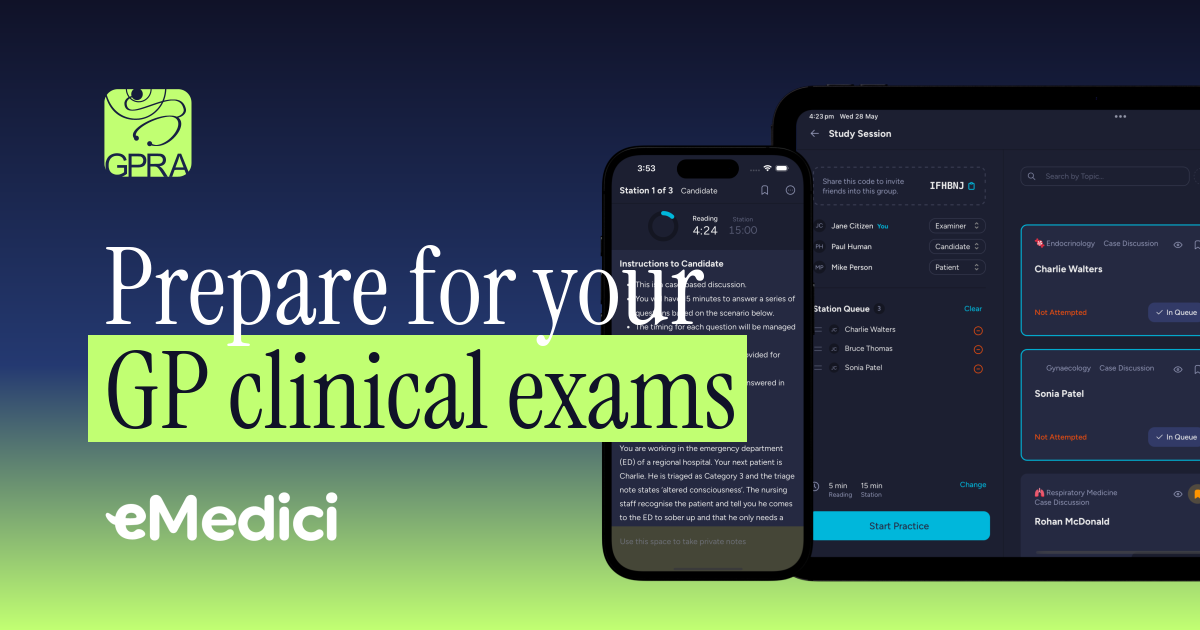 GPRA Clinical Case Studies for GP Registrars - eMedici